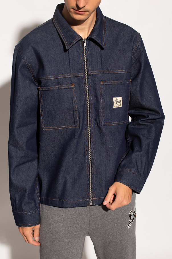 Stussy Denim jacket with logo | Men's Clothing | Vitkac